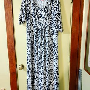 Flirty Pink Navy and White Floral Dress 3X